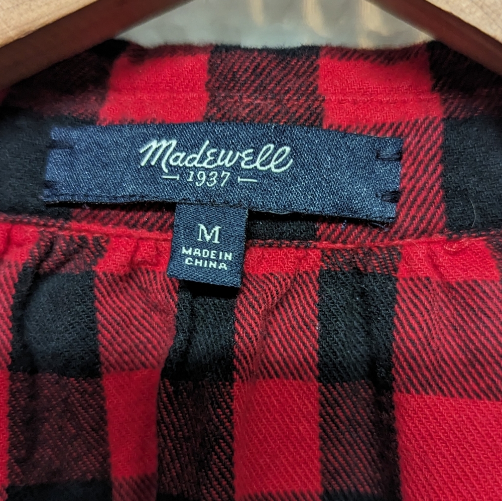 Madewell Latitude Buffalo Plaid Shirt Dress - Picture 3 of 3